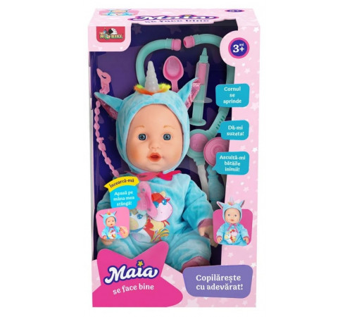 noriel int3381 papusa interactiva "maia se face bine" cu accesorii