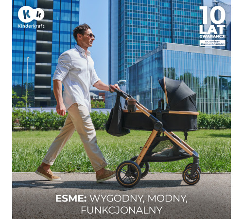 kinderkraft Коляска 3-в-1 esme бежевый