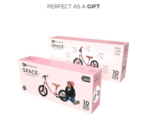 kinderkraft Беговел space розовый