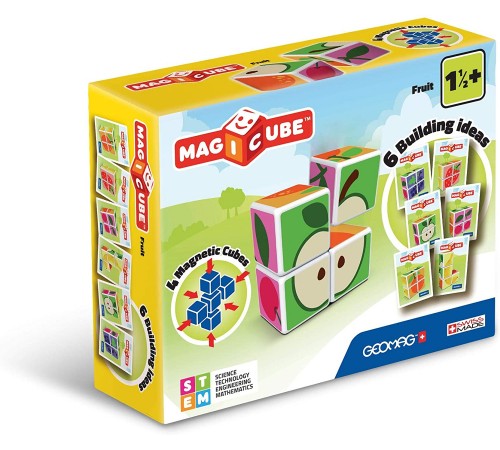 Geomag 131G Магнитные кубики "Magicube" Фрукты (4 шт.) Детский магазин в Кишиневе в Молдове geomag 131g Магнитные кубики "magicube" Фрукты (4 шт.)