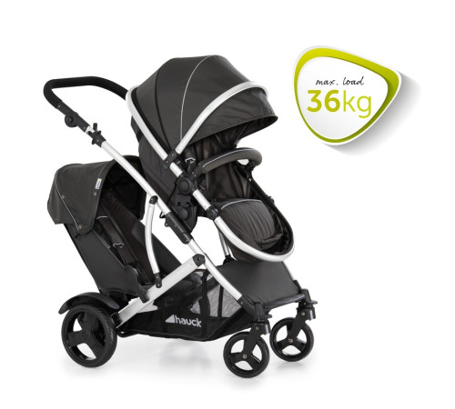 hauck Коляска для двух детей duett 2 black