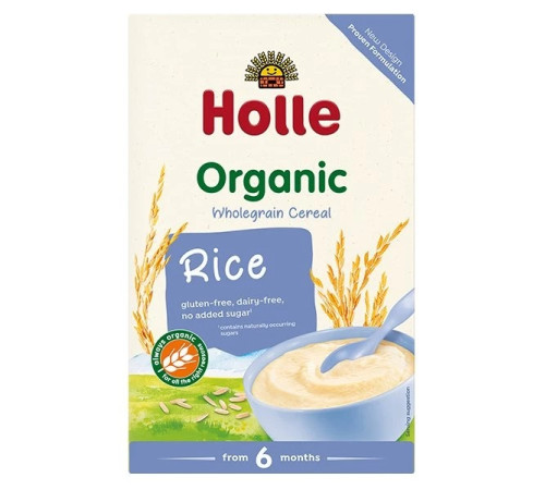 holle organic Каша безмолочная рисовая (4-6 м +) 250 гр.