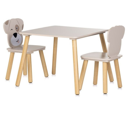   chipolino diwh02470323 masă și două scaune din mdf "cățeluși"