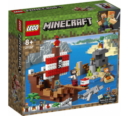 Детский магазин в Кишиневе в Молдове Lego Minecraft 21152 Конструктор "Приключения на пиратском корабле" (386 дет.) Детский магазин в Кишиневе в Молдове lego minecraft 21152 Конструктор "Приключения на пиратском корабле" (386 дет.)