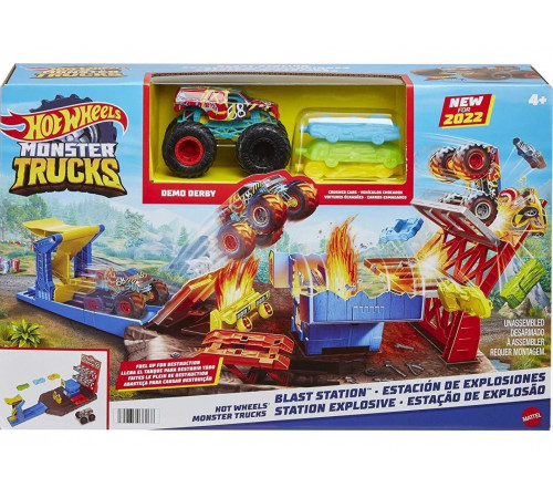  hot wheels hfb12 setul de joc "monster trucks blast station"