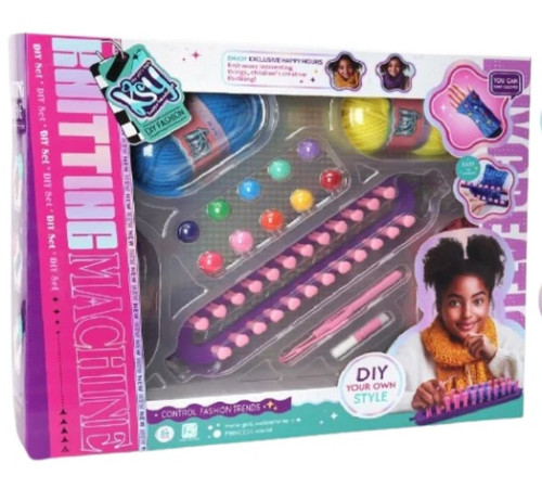  72143 set de tricotat "knitting machine" cu fire și accesorii