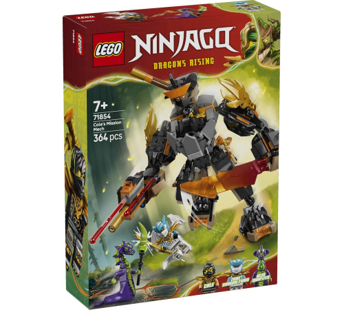  lego ninjago 71854 Конструктор "Робот и дракон Коула для спецмиссий" (364 дет.)