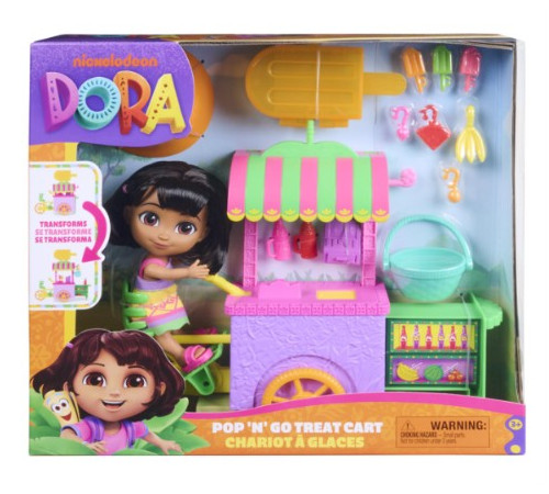  spin master 6075420 set de joacă "dora exploratoarea: căruciorul cu dulciuri"