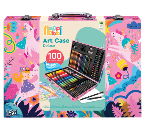  as kids 1038-82063 set mare de pictură și desen happihobbi "fantasy unicorns" (100 el.)