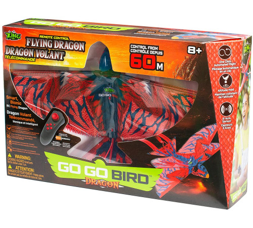  go go bird rc140r jucărie zburătoare interactivă "dragon"