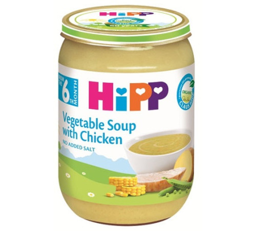 hipp 7973 Овощной крем суп с курицей (6 м+) 190 гр.