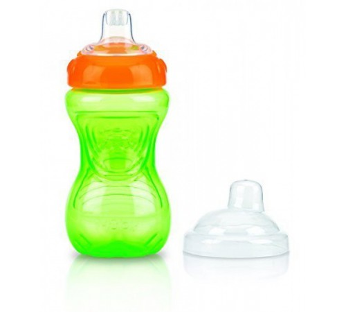 nuby id9648 cana anti-varsare cu nasuc moale (9m +) 300 ml. 