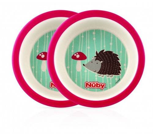 nuby id5501 Набор тарелочек bio (2 шт.) в асс.