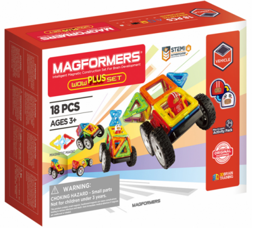  magformers 707020 Магнитный конструктор "wow plus" (18 дет.)