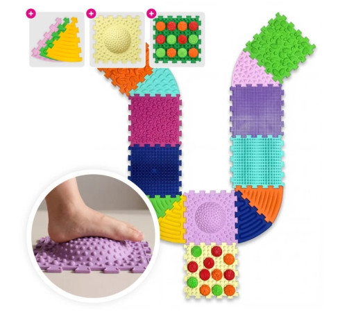 Jucării pentru Copii - Magazin Online de Jucării ieftine in Chisinau Baby-Boom in Moldova ortek 13097 covoraș de masaj "ortek multi mix" 8 elemente + 6 sectoare + "modele"