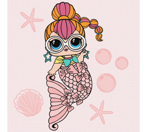  ideyka kho6264 pictură pe numere "l.o.l. surprise! mermaids neon qt" (40х40 cm)
