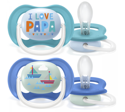 avent scf080/10 Пустышка силиконовая ultra air "i love" (6-18 м.) 2 шт. в асс.