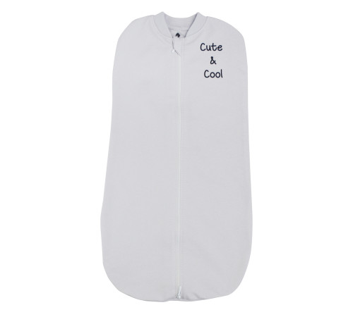  minikin 242890156-62 pelinca-cocon cu fermoar "happy baby" (m.56-62) gri