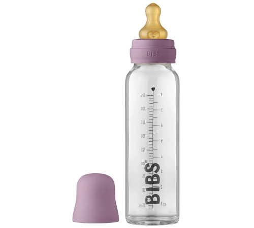 bibs biberon din sticlă (225 ml) mauve