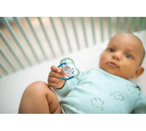 avent scf080/05 Пустышка силиконовая ultra air "animal" (0-6 м.) 2 шт.