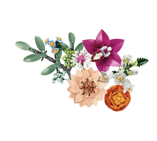 lego botanical collection 10342 constructor „buchet frumos de flori roz” (749 buc.)
