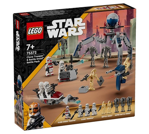  lego star wars 75372 constructor "set de luptă : clone soldat și droid de luptă" (215 el.)