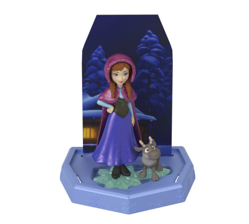 disney princess hrn77 set surpriza cu papusa frozen snow color reveal "prin gheață"