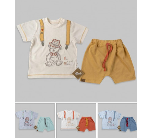 Haine pentru copii in Moldova flexi 216171 costum 2 unități (9-12-18-24 luni.) in sort. 