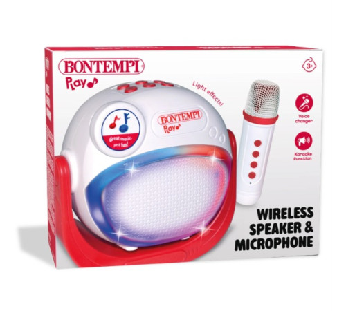 bontempi 481010 Беспроводная колонка с беспроводным микрофоном и rgb-подсветкой