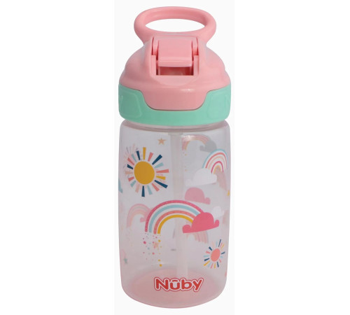 nuby nv04028 cana "flip-it soft spout cup" 415 ml. (24 luni+) in sort.