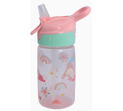 nuby nv04028 cana "flip-it soft spout cup" 415 ml. (24 luni+) in sort.