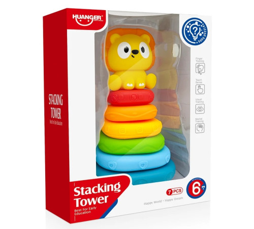 Jucării pentru Copii - Magazin Online de Jucării ieftine in Chisinau Baby-Boom in Moldova 78003 piramidă senzorială "leu" huanger he0922