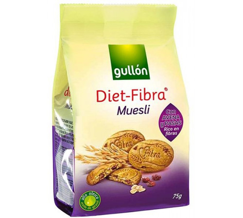 gullon Печенье diet fibra muesli (75 гр.)