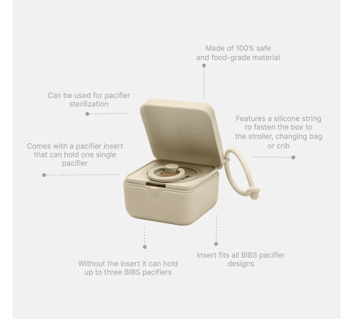 bibs container pentru depozitarea si sterilizarea suzetelor pacifier box sage