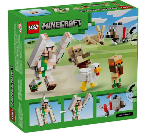 lego minecraft 21592 constructor "atac &icirc;n deșert cu un jocheu de găini" (428 el.)
