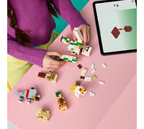 lego minecraft 21592 constructor "atac &icirc;n deșert cu un jocheu de găini" (428 el.)