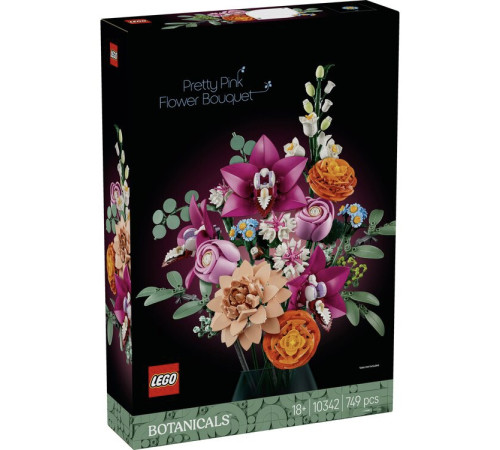 lego botanical collection 10342 constructor „buchet frumos de flori roz” (749 buc.)
