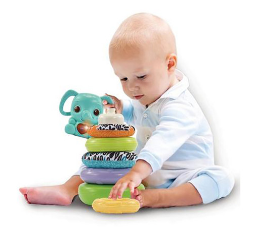 vtech 80557503 jucărie piramidală interactivă "eelefant"