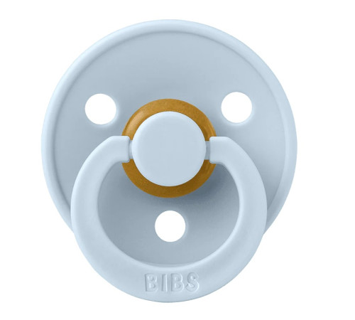  bibs suzeta rotunda din latex color s baby blue (0-6 luni)