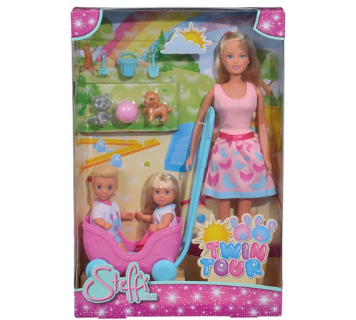 Детский магазин в Кишиневе в Молдове simba 5733229 Игровой набор "Веселая прогулка - Стеффи, Еви и Тимми"