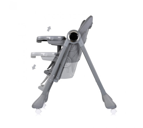 chipolino sthma02601ch scaun pentru copii și leagăn electric 2 &icirc;n 1 "master class" charcoal