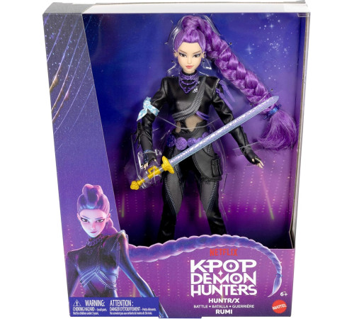 kpop demon hunters jrw19 Кукла "Руми" в боевом образе с мечом