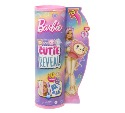 barbie hkr06 Кукла “cutie reveal: Львенок”