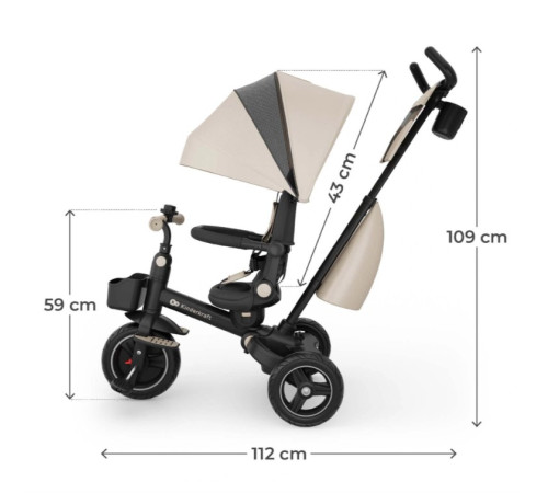 kinderkraft Трицикл складной  spinstep 2 plus (бежевый)