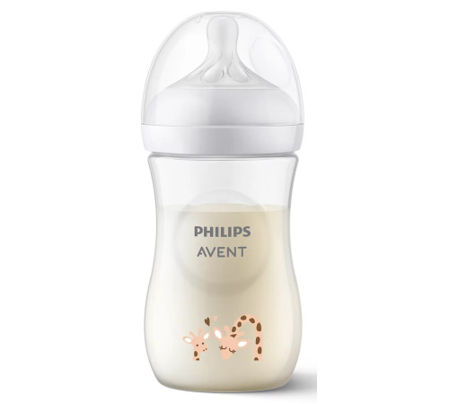 avent scy903/66 Бутылочка "natural: Жирафик" 260 мл. (1 м+) 1 шт. 