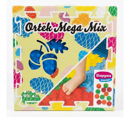 ortek 13096 covoraș de masaj "ortek multi mix" 6 elemente + 6 sectoare + "modele"