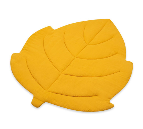 new baby 53876 Игровой коврик из муслина "Лист" горчичный