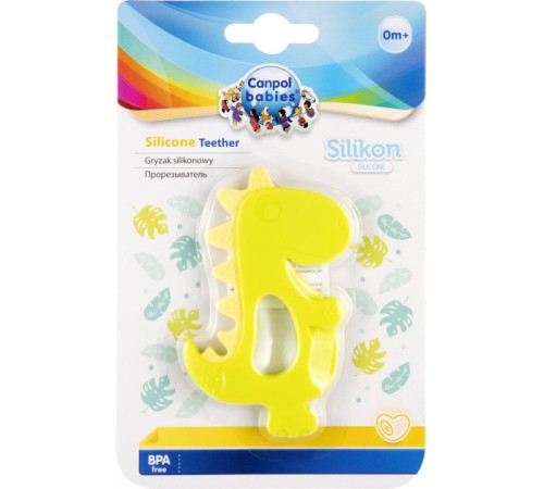 canpol 51/006 dințitor din silicon "dinosaur" &icirc;n sort.