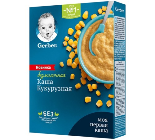Детское питание в Молдове gerber Каша Кукурузная безмолочная 180 гр. (5м+)