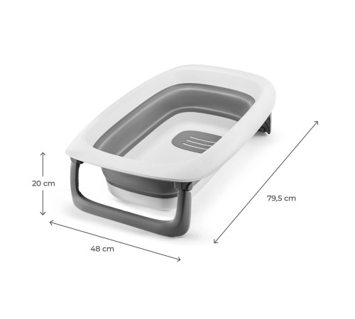 kinderkraft Пеленальный столик с ванной bubbly серый